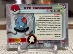 2000 Topps Chrome Pokemon #72 Tentacool (Chrome) NM - Image 2