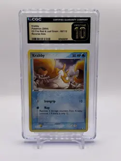Pokemon Krabby EX Fire Red & Leaf Green Reverse Holo #66 CGC Pristine 10 - Image 1