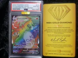 (2) 2020 Pokemon Charizard VMax Champion Path #074 PSA 10 MBA Gold Diamond P424 - Image 2