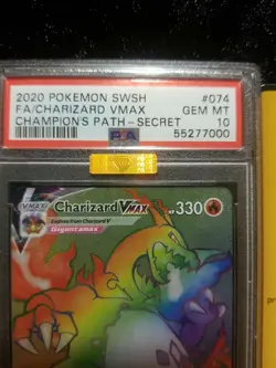 (2) 2020 Pokemon Charizard VMax Champion Path #074 PSA 10 MBA Gold Diamond P424 - Image 5