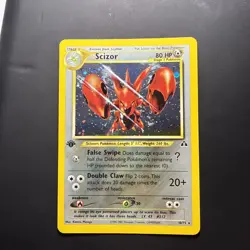 [LP] Pokemon Scizor 1st Edition Neo Discovery 10/75 Holo Rare - Image 4