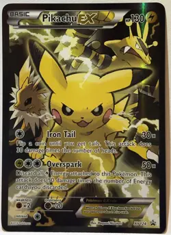 Pokemon Pikachu EX XY124 Promo Full Art Holo Near Mint - Image 1