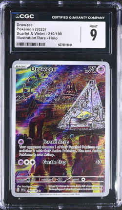 POKEMON CGC 9 MINT Drowzee #210/198 2023 Scarlet & Violet - IR BASE SET ENGLISH - Image 1