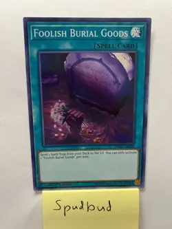Foolish Burial Goods Super Rare DASA-EN058 (Lightly Played 1st Edition) - Image 1