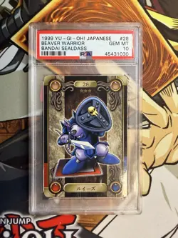 PSA 10 MINT Beaver Warrior POP 27 Bandai Sealdass 1999 Yu-Gi-Oh Yugioh Louise! - Image 1