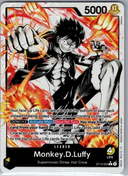 Monkey.D.Luffy (Alt Art) ST13-003 English The Three Brothers - One Piece - NM - Image 1