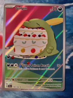 Pokemon TCG Gulpin SCR 154/142 Scarlet & Violet Stellar Crown Illustration Rare - Image 1