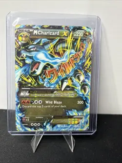 Pokemon TCG XY Flashfire M Charizard EX Ultra Rare Card 69/106 Poor Condition - Image 1