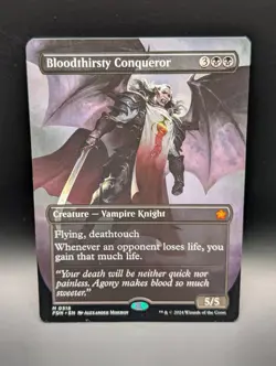 MTG - Bloodthirsty Conqueror - BORDERLESS - Creature - FDN 318 - Mythic - NM - Image 1