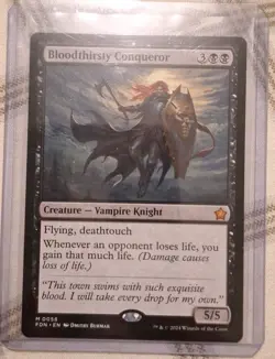 MTG Bloodthirsty Conqueror Mythic Foundations FDN #58 NM Magic The Gathering - Image 1