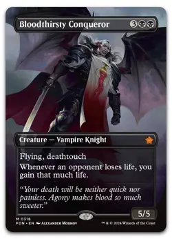 Bloodthirsty Conqueror (Borderless) #318 (NM) Foundations FDN Magic MTG - Image 1
