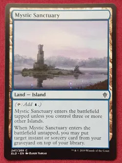 Magic The Gathering THRONE OF ELDRAINE MYSTIC SANCTUARY land card MTG - Image 1