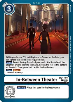 Digimon BT24 Time Stranger Bt24-100 In Between Theater Rare Foil Card - Image 1