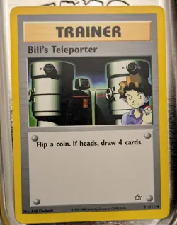 Bill's Teleporter Uncommon Neo Genesis Set 91/111 Vintage Pokemon Card.Near Mint - Image 1