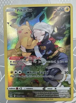 Pokemon TCG Pikachu TG05/TG30 Lost Origin Trainer Gallery Holo Card NM - Image 2
