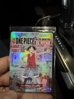 One Piece Card Game P-055 Monkey D Luffy US Voyage College PROMO Sealed - Image 1