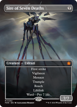 Sire of Seven Deaths (Borderless) [Foundations] Near Mint - Image 1