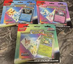 Pokemon TCG Prismatic Evolutions Tech Sticker Collection Blister Set of 3 Sealed - Image 1