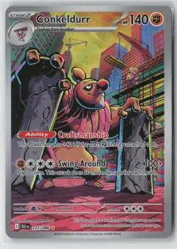 Pokemon Conkeldurr Holo #127/086 SV: Black Bolt Near Mint or Better - Image 1