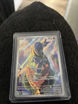 Pokemon Sawk TCG 130/086 Illustration Rare Holo SV White Flare Nm - Image 1