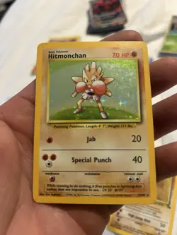 Pokemon hitmonchan base set holo 7/102 & Hitmonlee fossil base set Holo 22/62 - Image 1