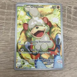 Pokemon TCG Hisuian Growlithe Illustration Rare Twilight Masquerade 181/167 - Image 1