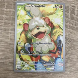 Pokemon TCG Hisuian Growlithe Illustration Rare Twilight Masquerade 181/167 - Image 2