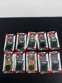 Pokemon Scarlet & Violet Obsidian Flames Checklane Blister Pack Lot Of 10 - Image 1