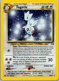 Togetic 16/111 Holo Rare Neo Genesis Pokemon NM - Image 1