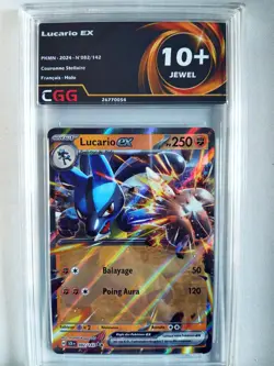 Carte Pokemon Francais Lucario ex (SCR 082) Couronne Stellaire CGG 10+ 26770054 - Image 1