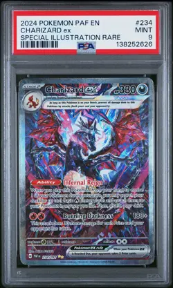 2024 POKEMON PAF EN-PALDEAN FATES SPECIAL ILLUSTRATION RARE CHARIZARD EX PSA 9 - Image 1