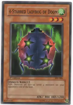 4-Starred Ladybug of Doom 1st Edition Common PSV-088 Lightly Played Yu-Gi-Oh - Image 1
