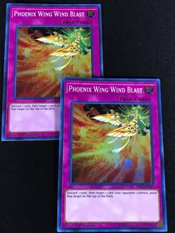 Yugioh Phoenix Wing Wind Blast HISU-EN045 1st Super x2 (NM) - Image 1