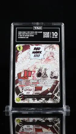 One Piece TCG Gum Gum Fire Fist Pistol Res Hawk OP11-114 TAG 10 Gem Mint - Image 1