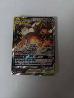 Pokemon Card Reshiram & Charizard GX SM201 Holo Black Star Promo MP - Image 1