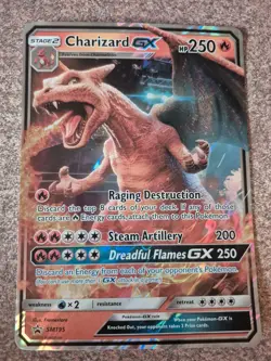 Charizard GX SM195 JUMBO OVERSIZED Black Star Promo Pokemon Card - Image 1