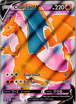 Charizard V - SWSH050 - Full Art Black Star Ultra Rare Promo - Pokemon Card - NM - Image 1