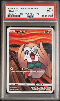 2018 POKEMON JPN SM PROMO MUNCH: A RETROSPECTIVE #290 ROWLET PSA 9 - Image 1