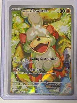 Hisuian Growlithe 181/167 Twilight Masquerade Illustration Rare Pokemon TCG NM - Image 1