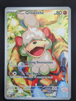 Hisuian Growlithe 181/167 Twilight Masquerade Illustration Rare Pokemon TCG - Image 1