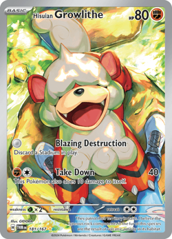 Pokemon TCG Hisuian Growlithe 181/167 Illustration Rare Twilight Masquerade NM/M - Image 1