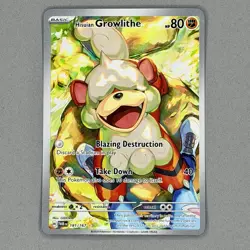 Pokemon TCG Hisuian Growlithe 181/167 Twilight Masquerade Illustration Rare NM - Image 2