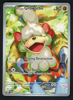 Pokemon TCG - Hisuian Growlithe 181/167 - Twilight Masquerade -Illustration Rare - Image 1