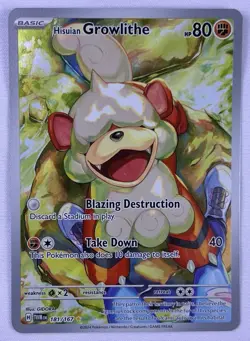 Pokemon TCG - Hisuian Growlithe 181/167 - Twilight Masquerade -Illustration Rare - Image 1