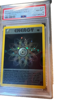 1st Edition Rainbow Energy 17/82 Holo Team Rocket PSA 8 NM-MT - 2000 WOTC - Image 2
