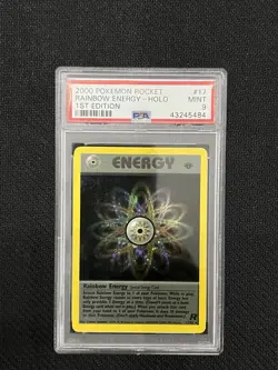 2000 Pokemon Rainbow Energy 17/82 Team Rocket Holo 1st Edition PSA 9 - Image 1
