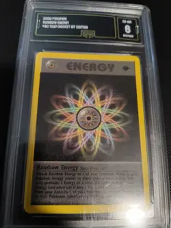 Rainbow Energy 17/82 Rare Team Rocket 1st Edition Pokemon Card - Image 1