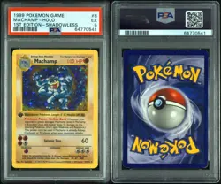 1999 Pokemon Machamp Base Set Holo 1st Edition 8/102 PSA 5 - Image 3