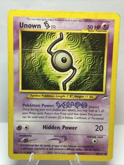 Unown S 87/105 Neo Destiny Rare Vintage Pokemon Card Unknown [S] MP - Image 1