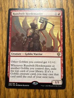 Rundvelt Hordemaster Dominaria United Regular Mtg Rare Red Shipping Refund - Image 1
